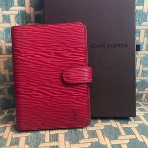 Louis Vuitton Red Epi Agenda PM